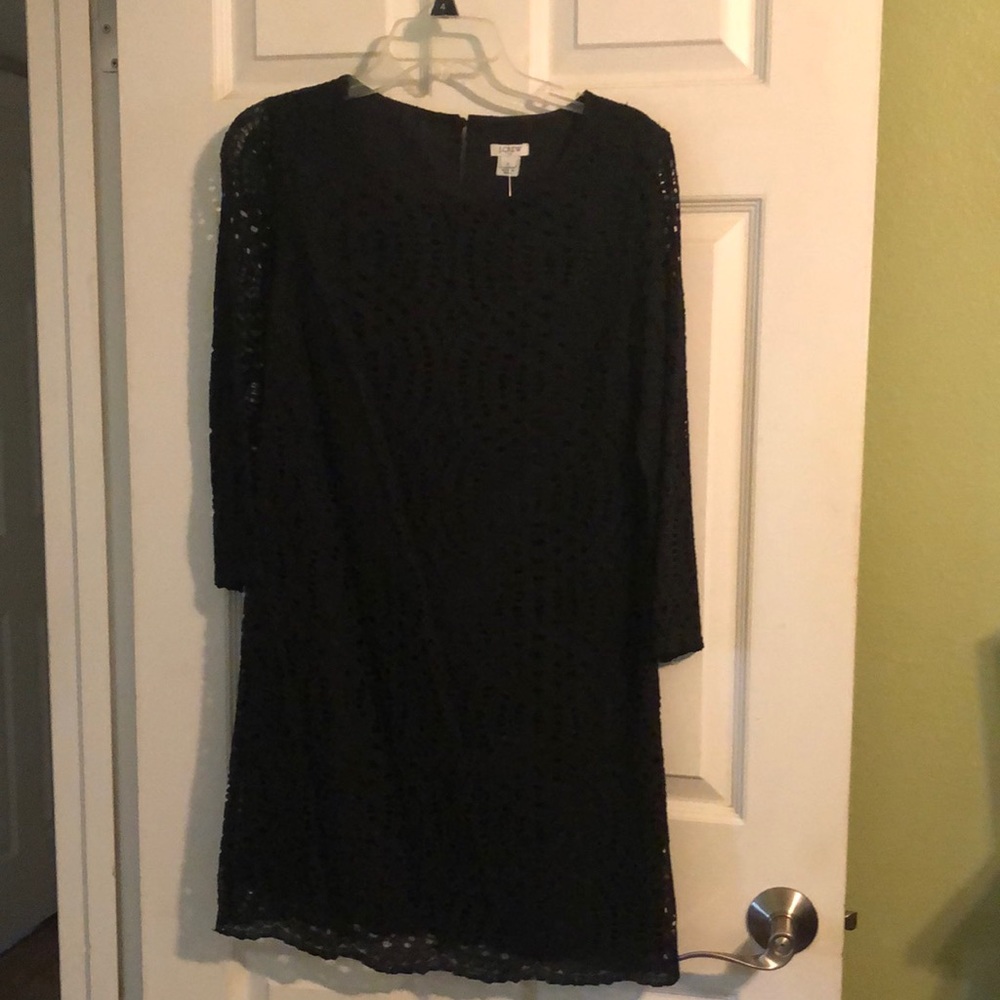 JCREW Factory lace dress size 2 black NWT